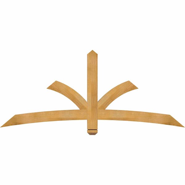Ekena Millwork Davenport Rough Sawn Timber Gable Bracket, Western Red Cedar, 72"W x 30"H x 2"D x 4"F, 10/12 Pitch GBW072X30X0204DAV00RWR - main